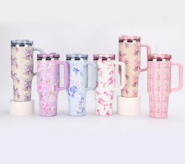 Floral Designer Edition Insulated Travel Tumbler – Premium Stainless Steel Cup